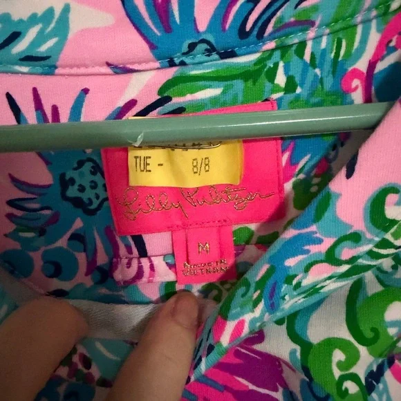 Lilly Pulitzer Pink and Blue Floral Dress - Picture 3 of 3